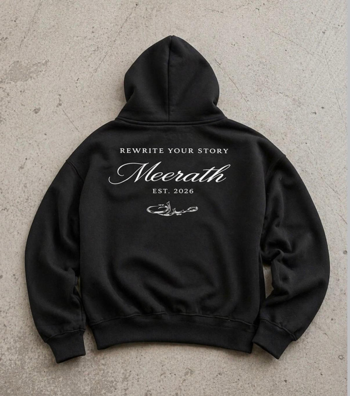 Meerath Classics - Black Essential Zip-Up Hoodie